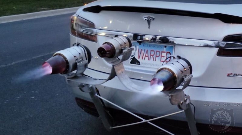 WATCH: Owner Builds A DIY Model S Plaid With Three JET ENGINES!